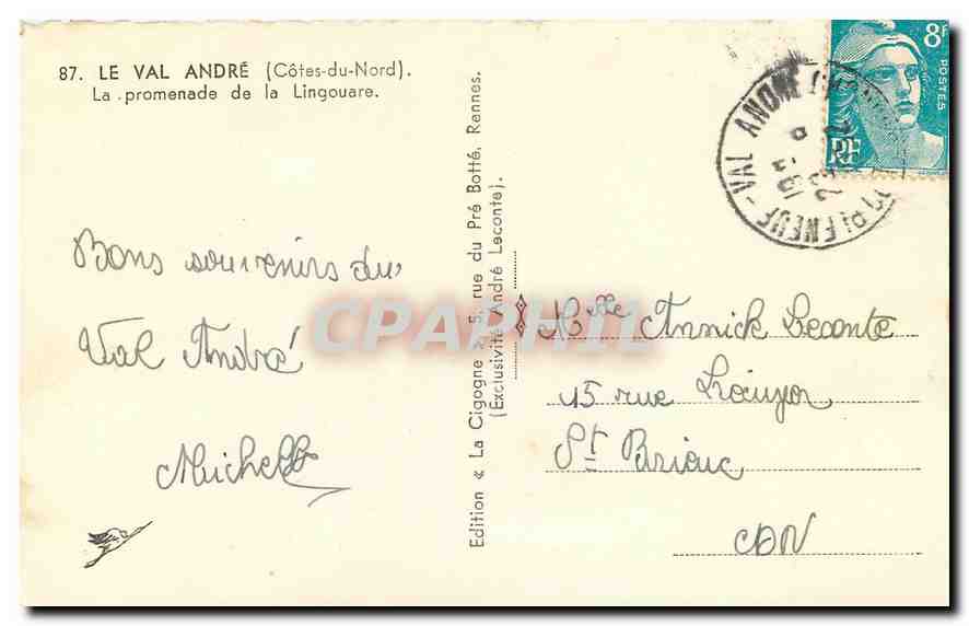Die Storch — Die Promenade von Lingouare — Edition & Die Storch, Rennes — Rückseite