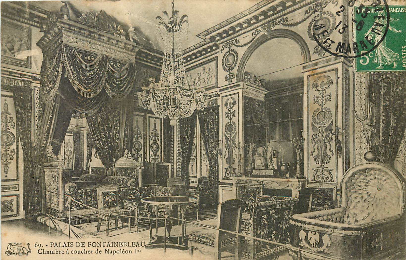 Schloss Fontainebleau — Schlafzimmer Napoleons I. — Unbekannter Verleger, Nr. 69
