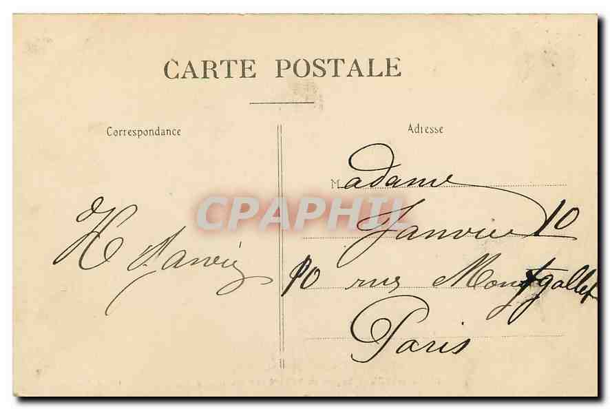 CPA Le Havre Vague se brisant sur les Recifs  — Verso