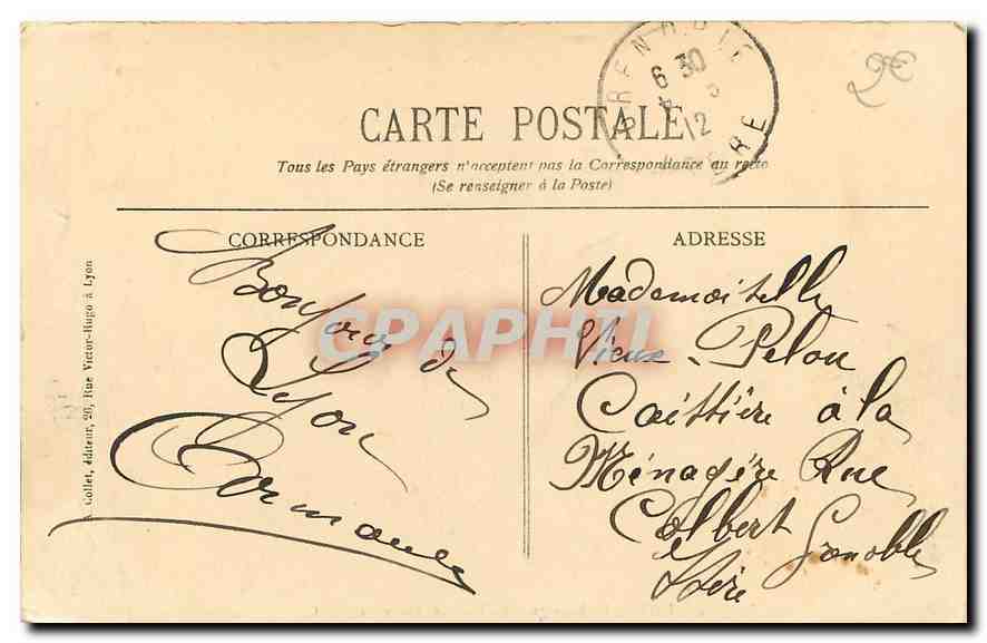 CPA Lyon l'Abside de Notre Dame de Fourviere  — Verso