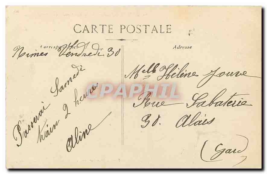 Nîmes - Jardins de la Fontaine. Le grand Escalier — Édition Navechat, 21, rue de la Madeleine - Nîmes — Verso