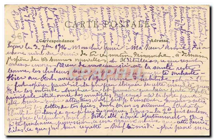 CPA Lyon Ancien Galerie Philibert de l'Orne Maison des Bullioud rue Juiverie Judaica Juif — Rückseite