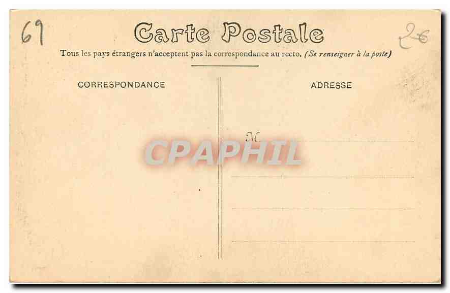 CPA Lyon Eglise d'Alnay  — Verso