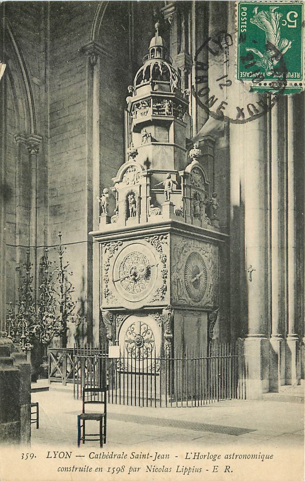 CPA Lyon Cathedrale Saint Jean l'Horloge astronomique 