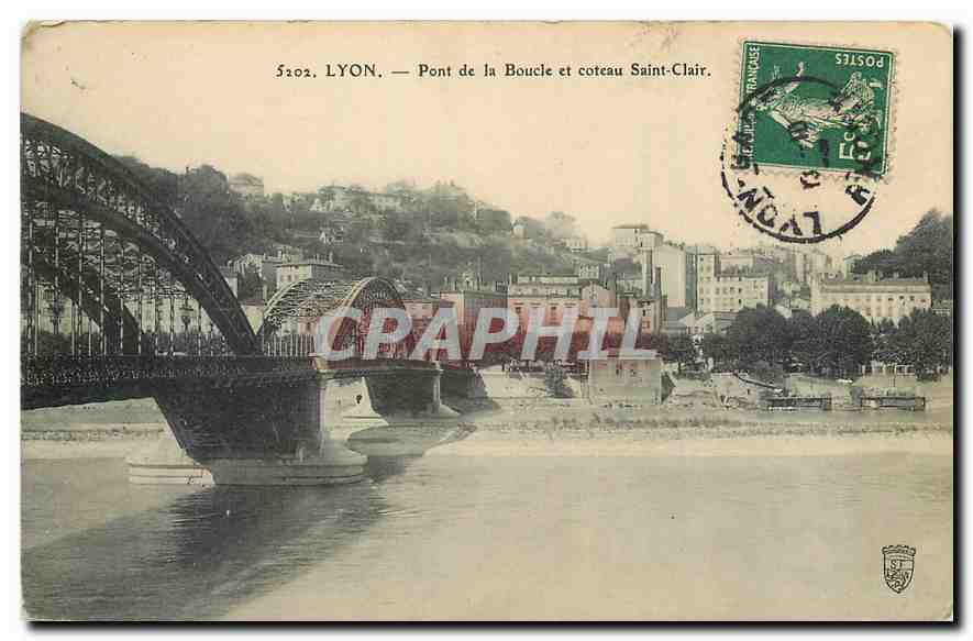 CPA Lyon Pont de la Bouche et coteau Saint Clair 
