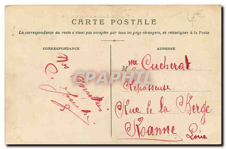 CPA Lyon Pont de la Bouche et coteau Saint Clair  — Rückseite