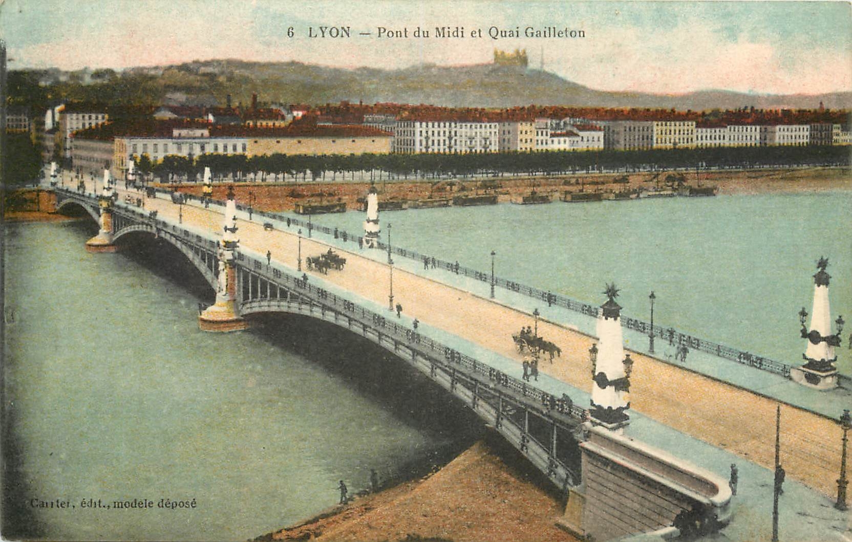 CPA Lyon Pont du Misi et Quai Gaillefon 