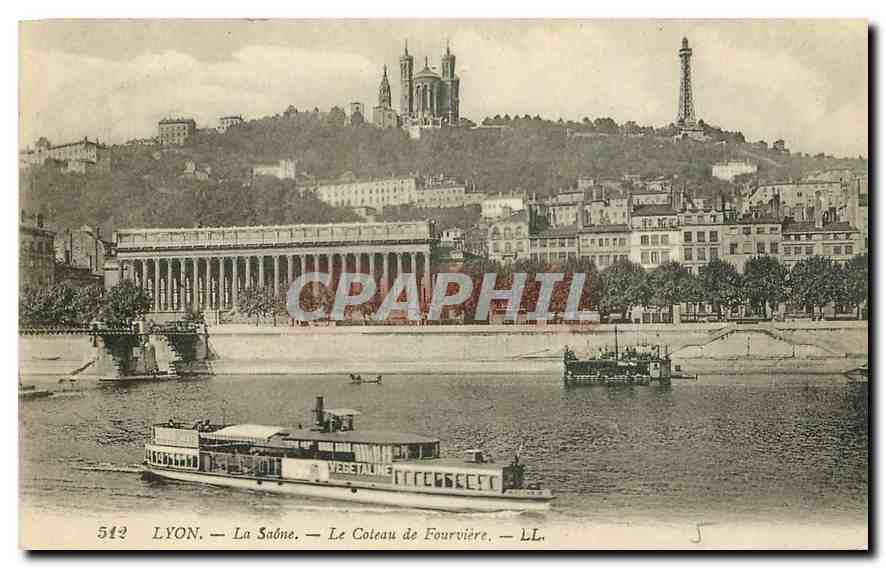 CPA Lyon La Saone Le Coteau de Fourviere 