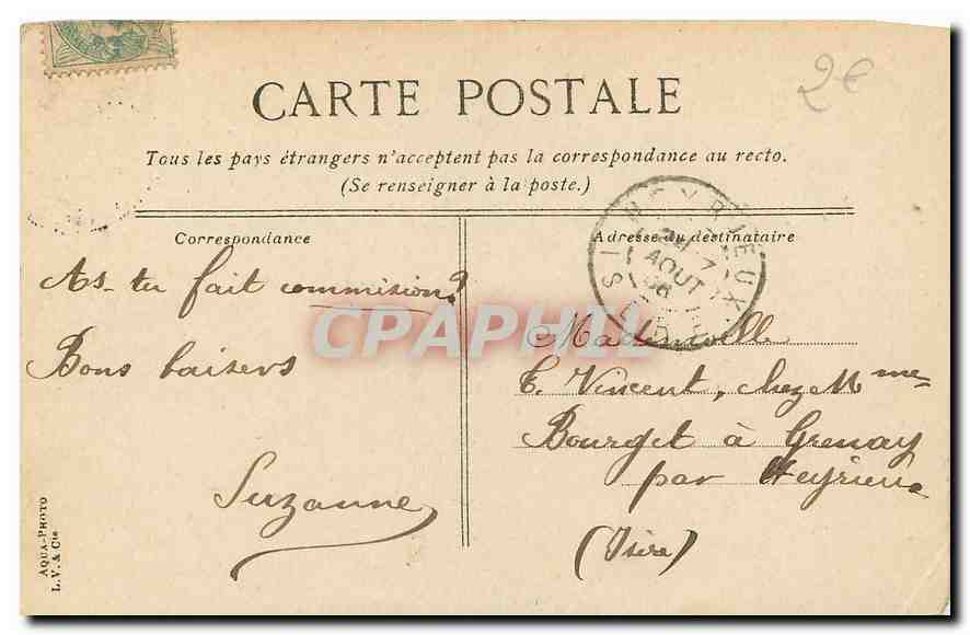 CPA Lyon La Place Perrache  — Verso