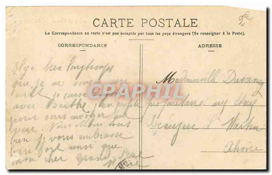 CPA Lyon Abside de Fourviere et Jour de la Cathedrale  — Verso
