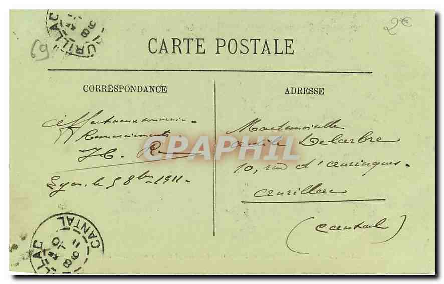 CPA Lyon La Saone d'Apres les Freres Coustou Lion — Verso