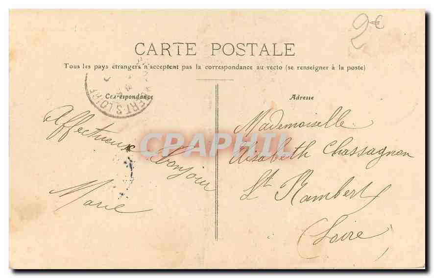CPA Lyon Palais de la Bourse  — Verso