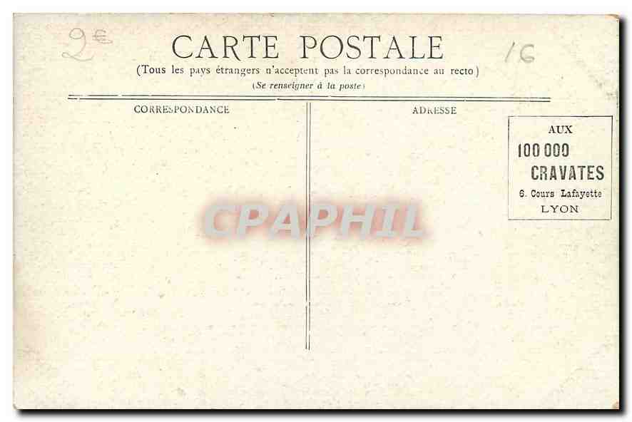 CPA Lyon Parc de la Tete d'Or  — Rückseite