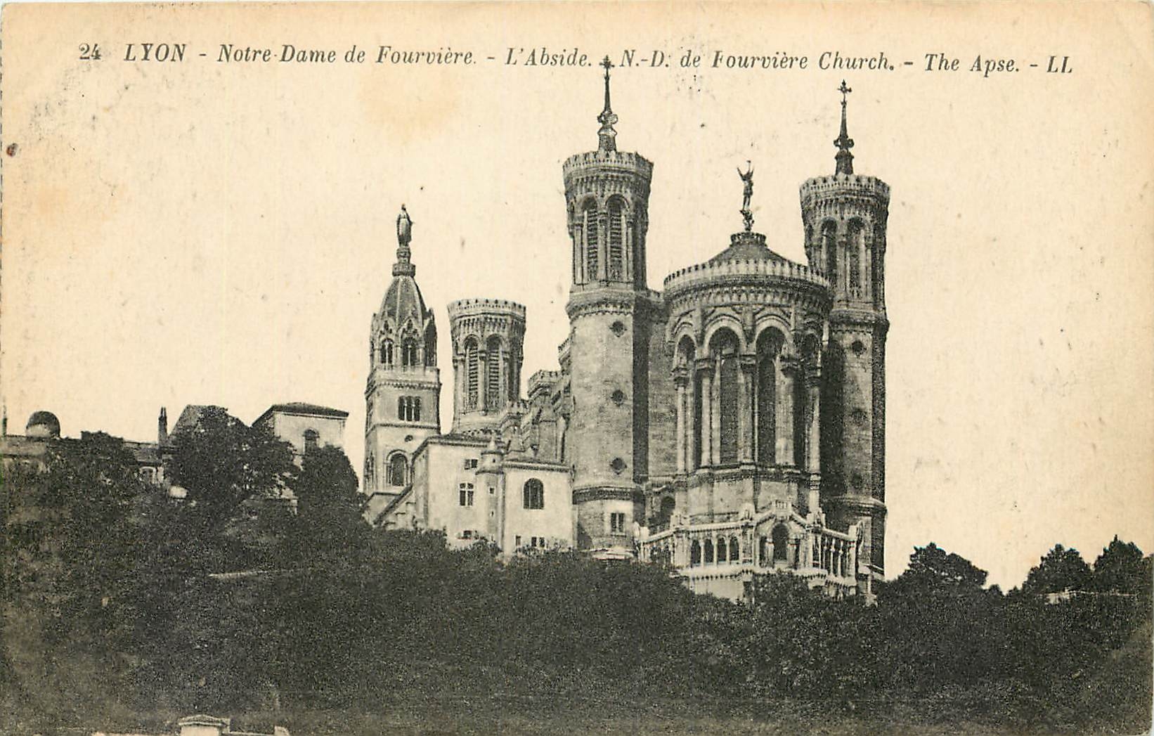 CPA Lyon Notre Dame de Fourviere l'Abside N D DE fOURVIERE cHURCH 