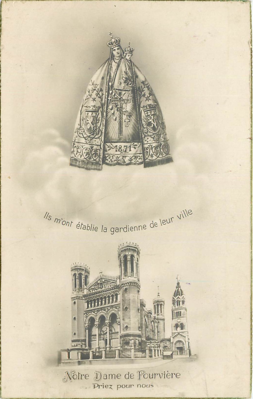 CPA Notre Dame de Fourviere Priez pour nous Lyon