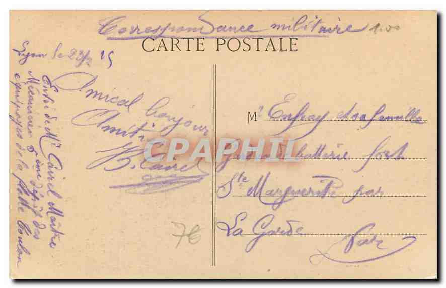 CPA Lyon Le Grand Theatre  — Verso