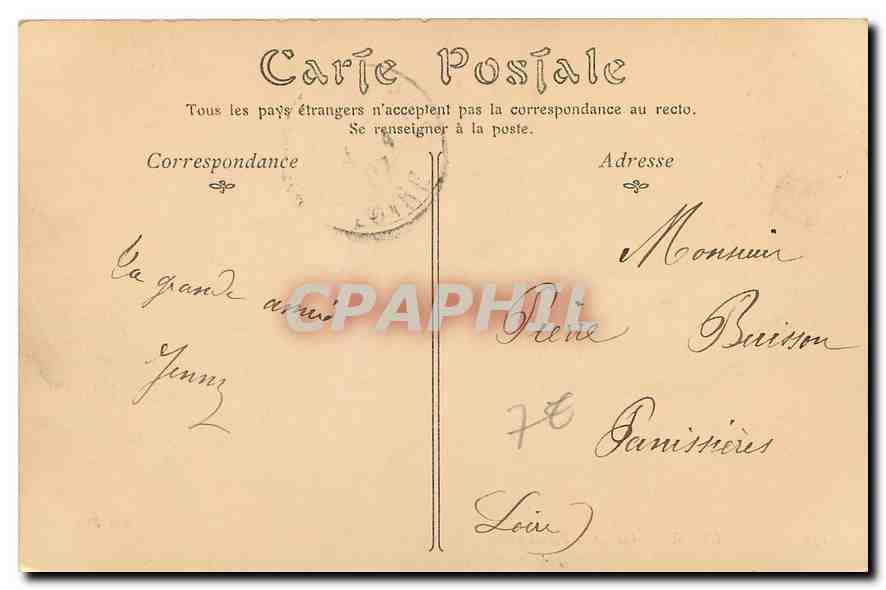 CPA Lyon Avenue de l'Archeveche  — Verso