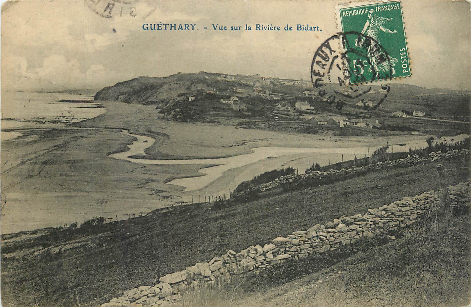 CPA Guethary Vue sur la Riviere de Bidari 