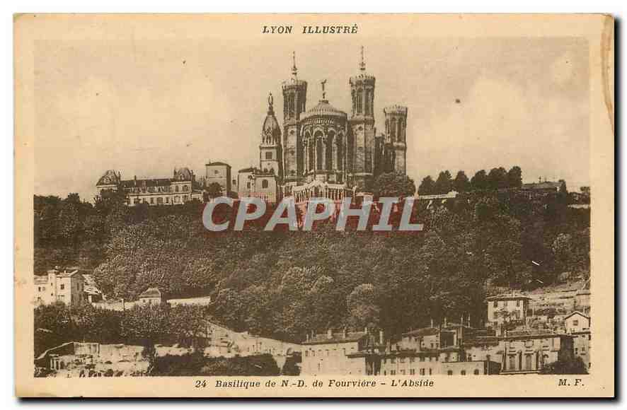 CPA Lyon illustre Basilique de N D de Fourviere l'Abside 