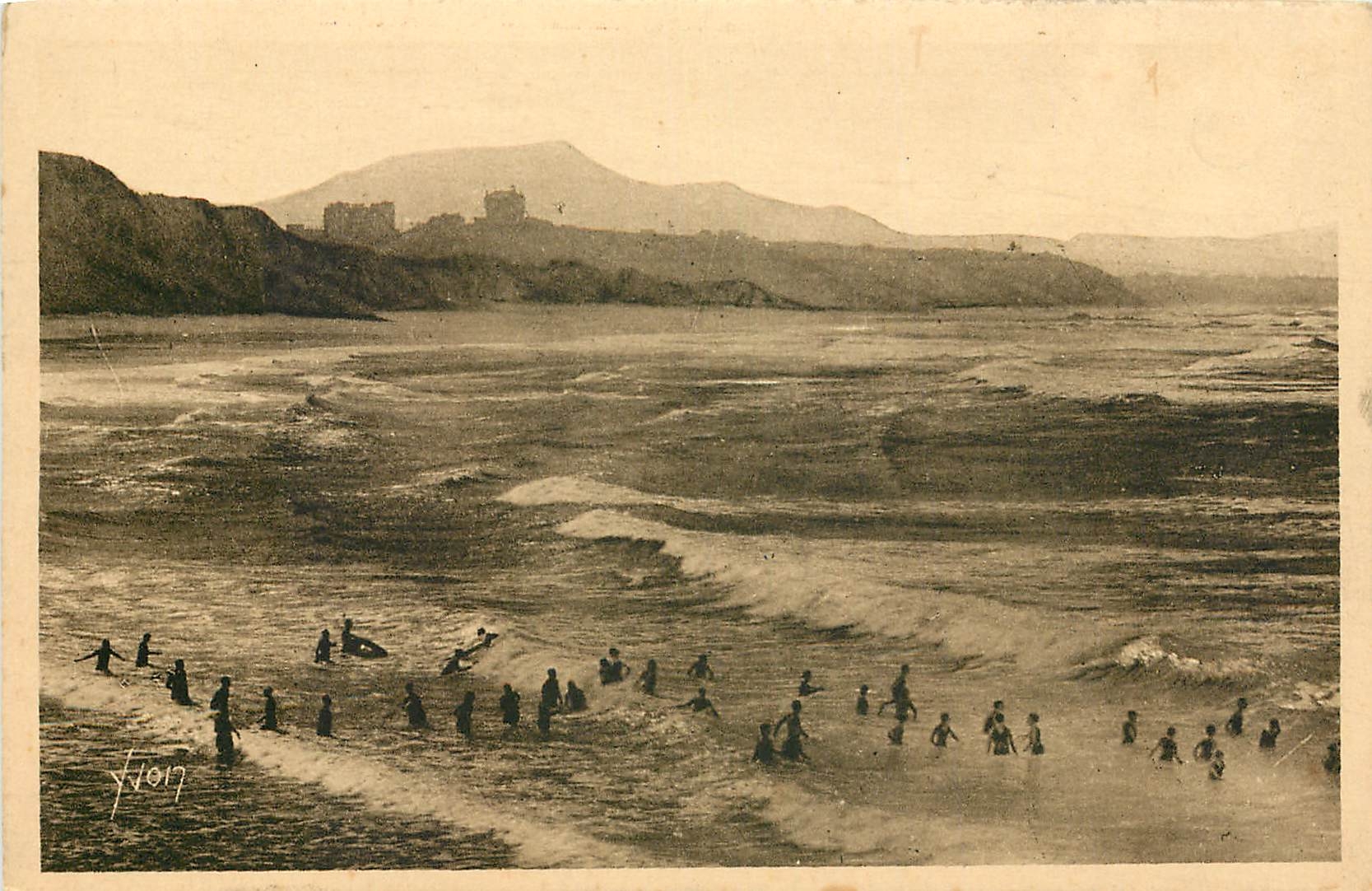CPA La Douce France Cote Basque Biarritz Basses Pyrenees l'heure du bain sur la Cote des Basques 