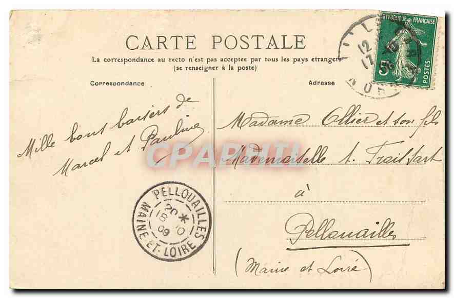 CPA Lille Vue panoramique sur la Rue Nationale  — Rückseite