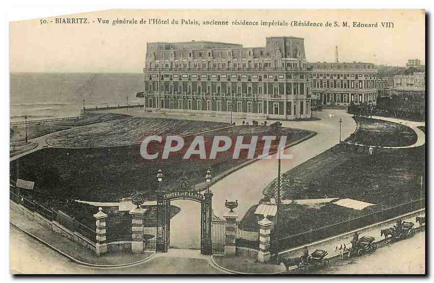 Biarritz - Vue générale de l'Hôtel du Palais, ancienne résidence impériale (Résidence de S.M. Edouard VII)