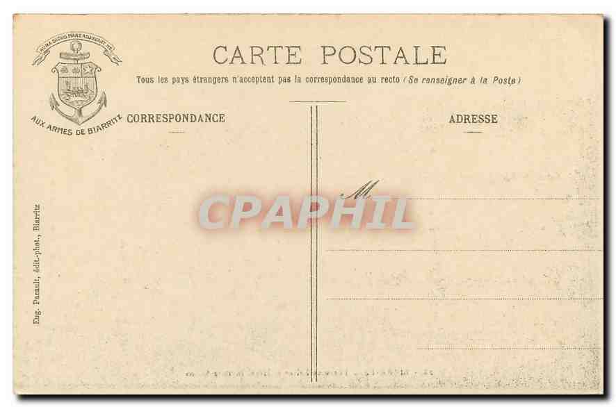 Biarritz - Thermes-Salins et Hôtel Biarritz-Salins — Éd. Pacault, n°28 — Verso