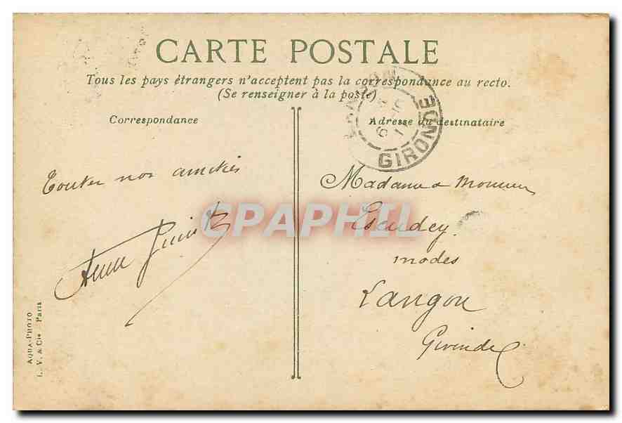 CPA Paris Square Cluny  — Verso