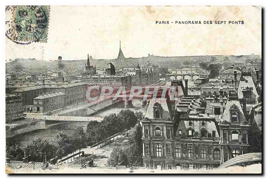 CPA Paris Panorama des Sept Ponts 