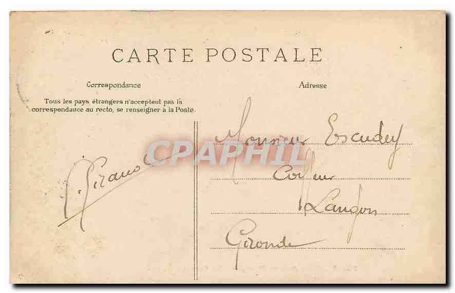 CPA Paris Bois de Boulogne Le Cascade  — Rückseite
