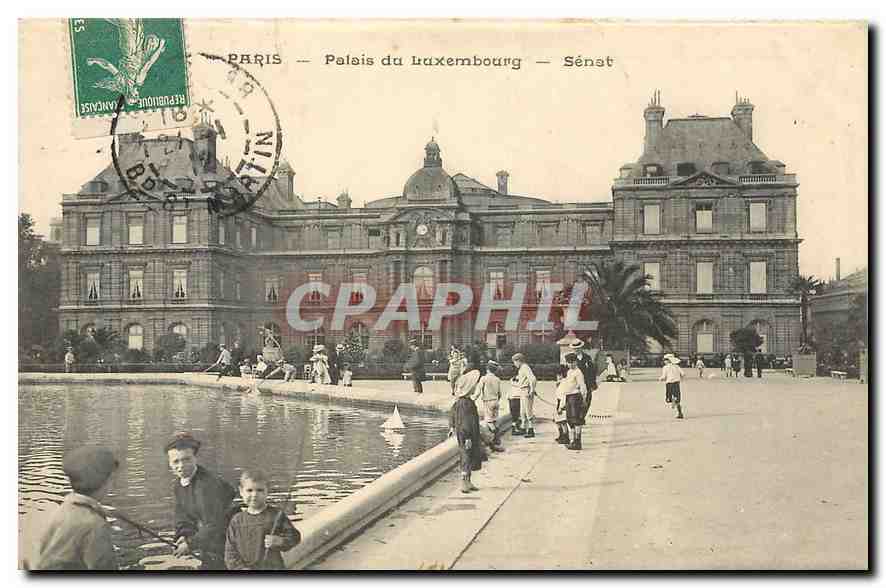 CPA Paris Palais du Luxembourg Senat Enfants
