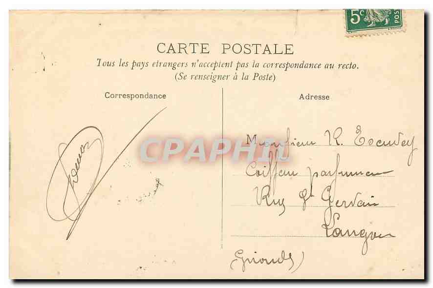 CPA Paris Palais du Luxembourg Senat Enfants — Rückseite