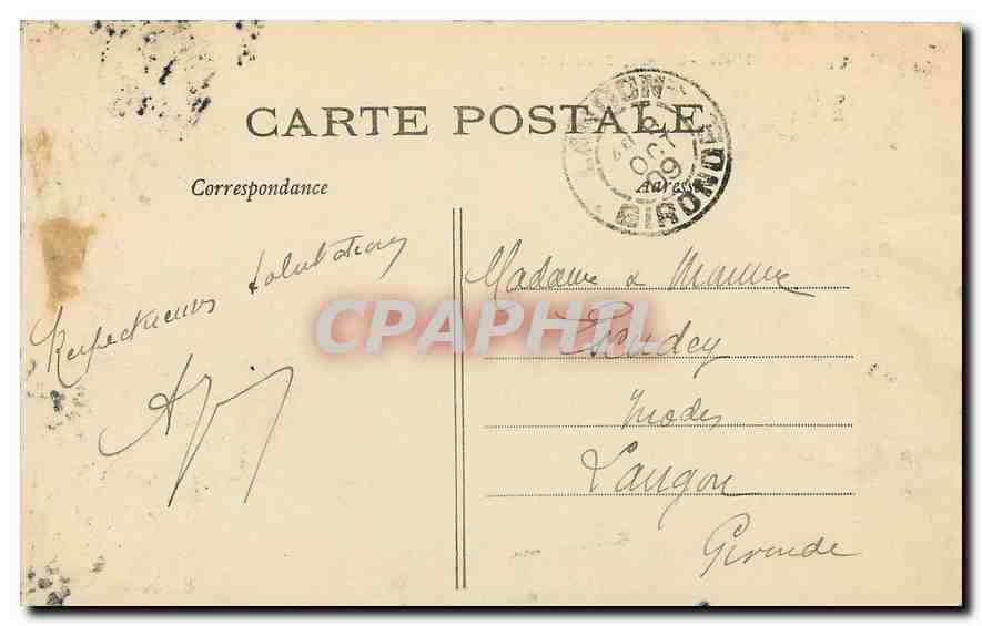 CPA Paris Notre Dame fuce laterale  — Rückseite