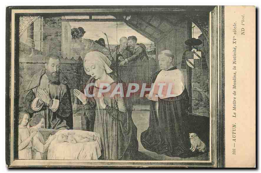 La Nativité — œuvre du Maître de Moutins, XIVe siècle — ND Philol. 108
