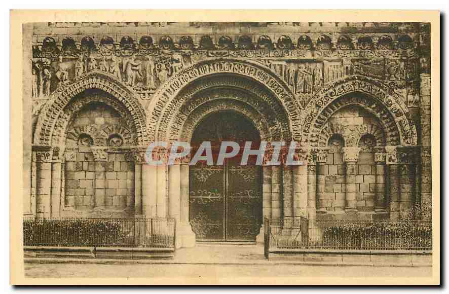 Poitiers — Portail roman de l'église Notre-Dame-la-Grande — J. Robuchon, Poitiers