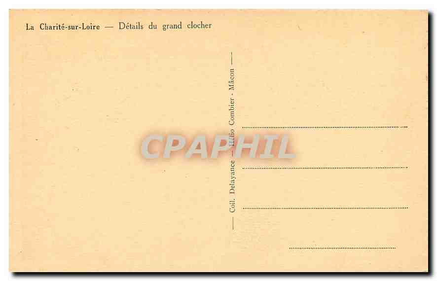 CPA Le Charite sur Loire Details dy Grand clocher  — Rückseite