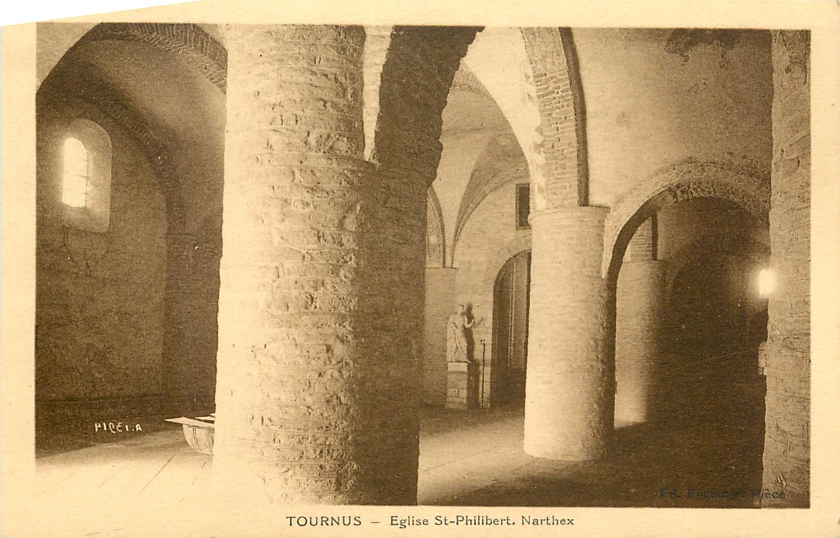 CPA Tournus Eglise St Philibert Narthex 