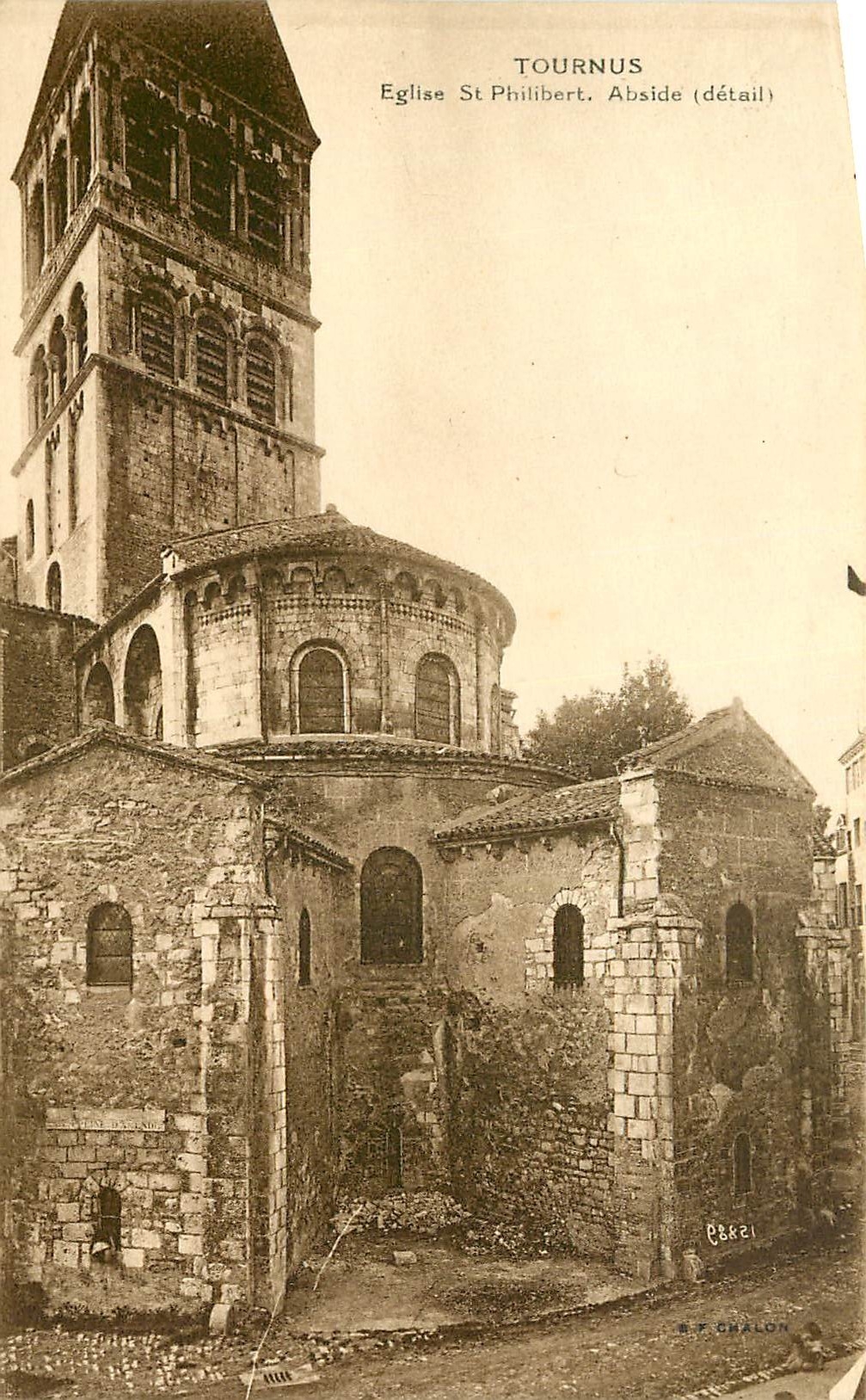 CPA Tournus Eglise St Philibert Abside detail 