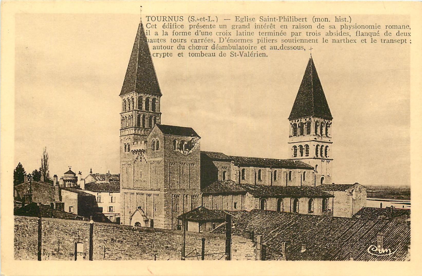 CPA Tournus S et L Eglise Saint Philibert 