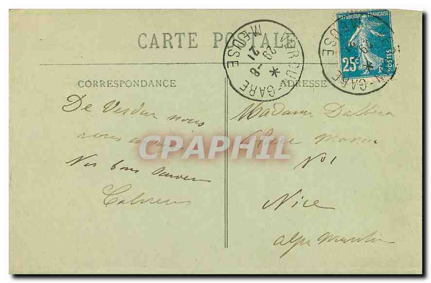 CPA Environs de Verdun La Chapelle Ste Fine Fort de Souville Militaria — Rückseite