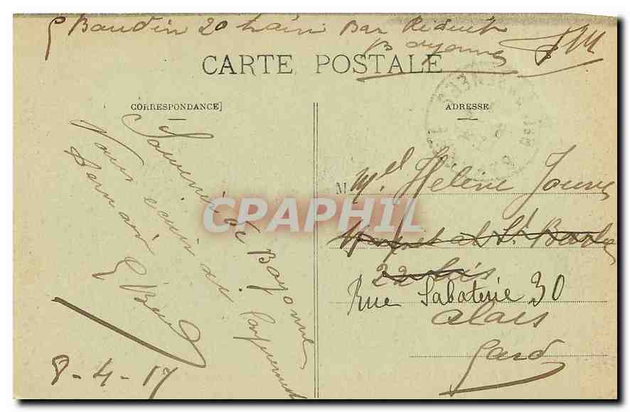Biarritz — Vague à la côte des Basques pendant une tempête — Marcel Delboy, phototypie, Bordeaux, n°57 — Rückseite