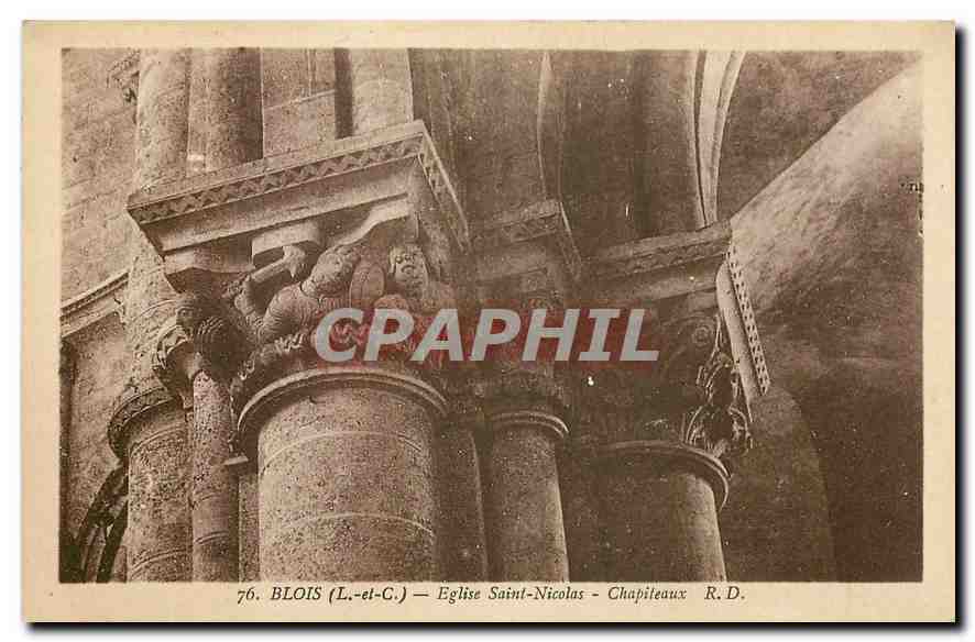 CPA Blois L et C Eglise Saint Nicolas Chapiteaux 