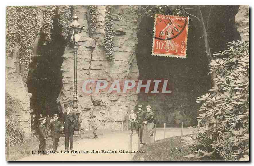 CPA Paris Les Grottes des Buttes Chaumont 