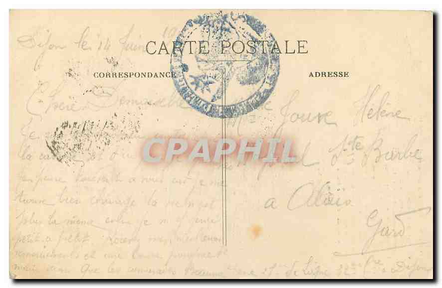 CPA Dijon Horloge de Jacquemart  — Rückseite