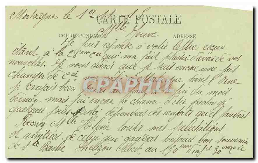 CPA Mortagne Le Portail de l'Eglise  — Rückseite