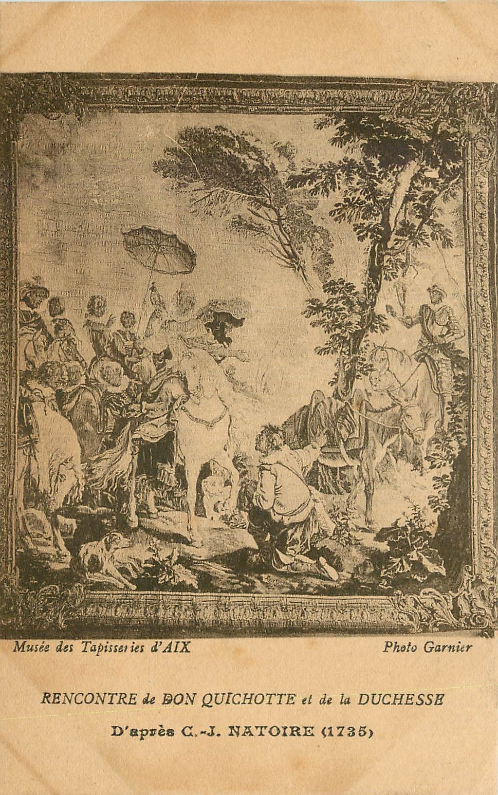 CPA Musee des Tapisseries d'Aix Rencontre de Don Quichotte et de la Duchesse 