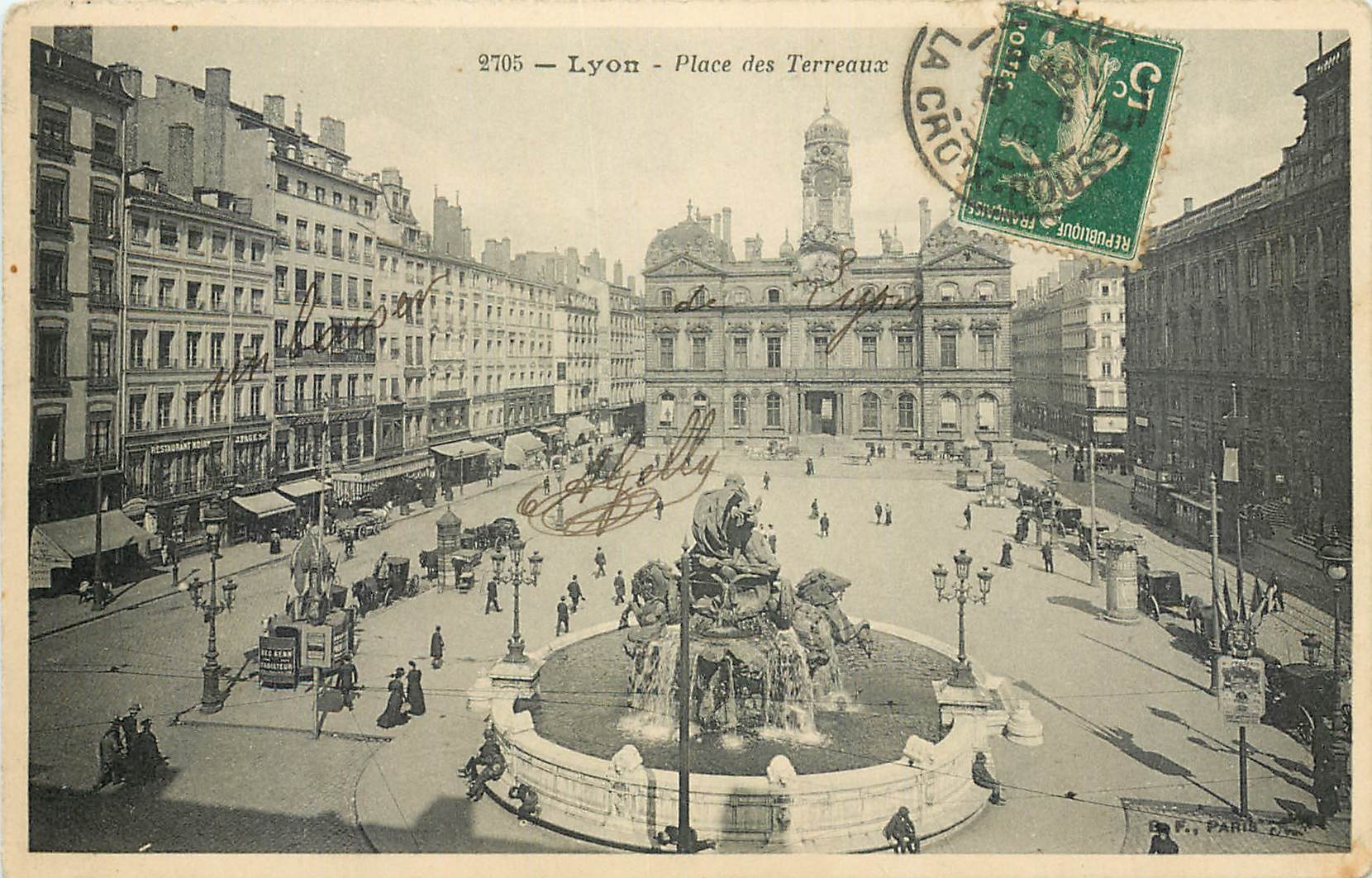 CPA Lyon Place des Terreaux 