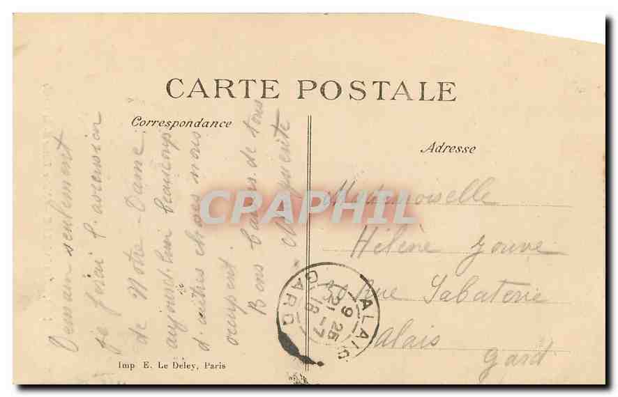 CPA Marseille Notre Dame de la Garde  — Rückseite