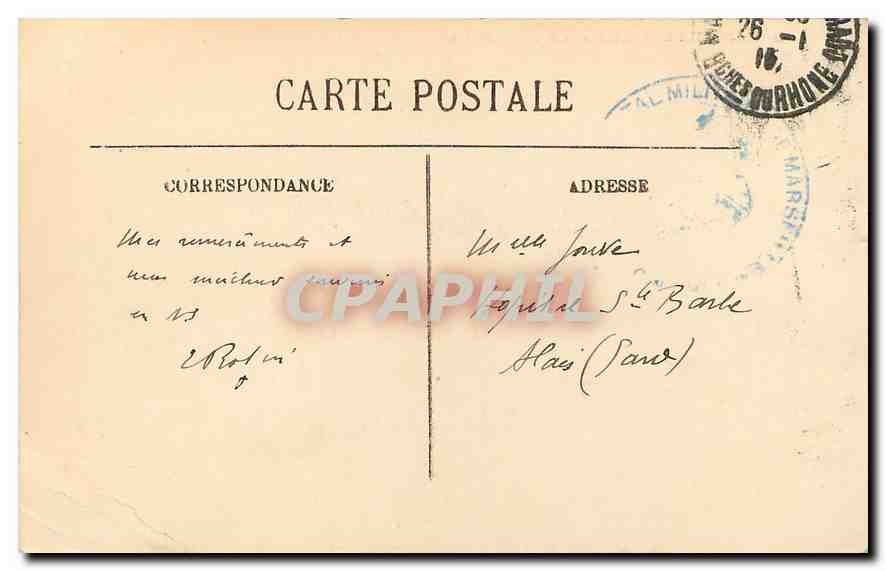 CPA Marseille Le Palais Longchamp  — Rückseite
