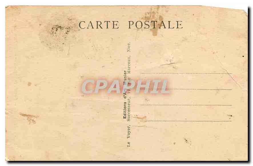 CPA La Cote D'Azur Vence A M Pottail de l'ancien eveche  — Rückseite